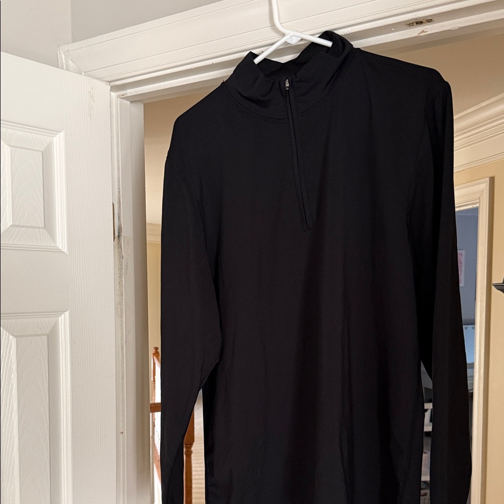 Black Men's Quarter-Zip Sweatshirt